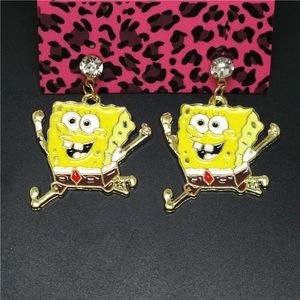 NWT Crystal Sponge Bob Squarepants Earrings